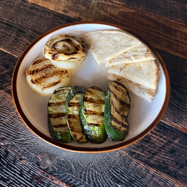 Grilled Zucchini and Onions.