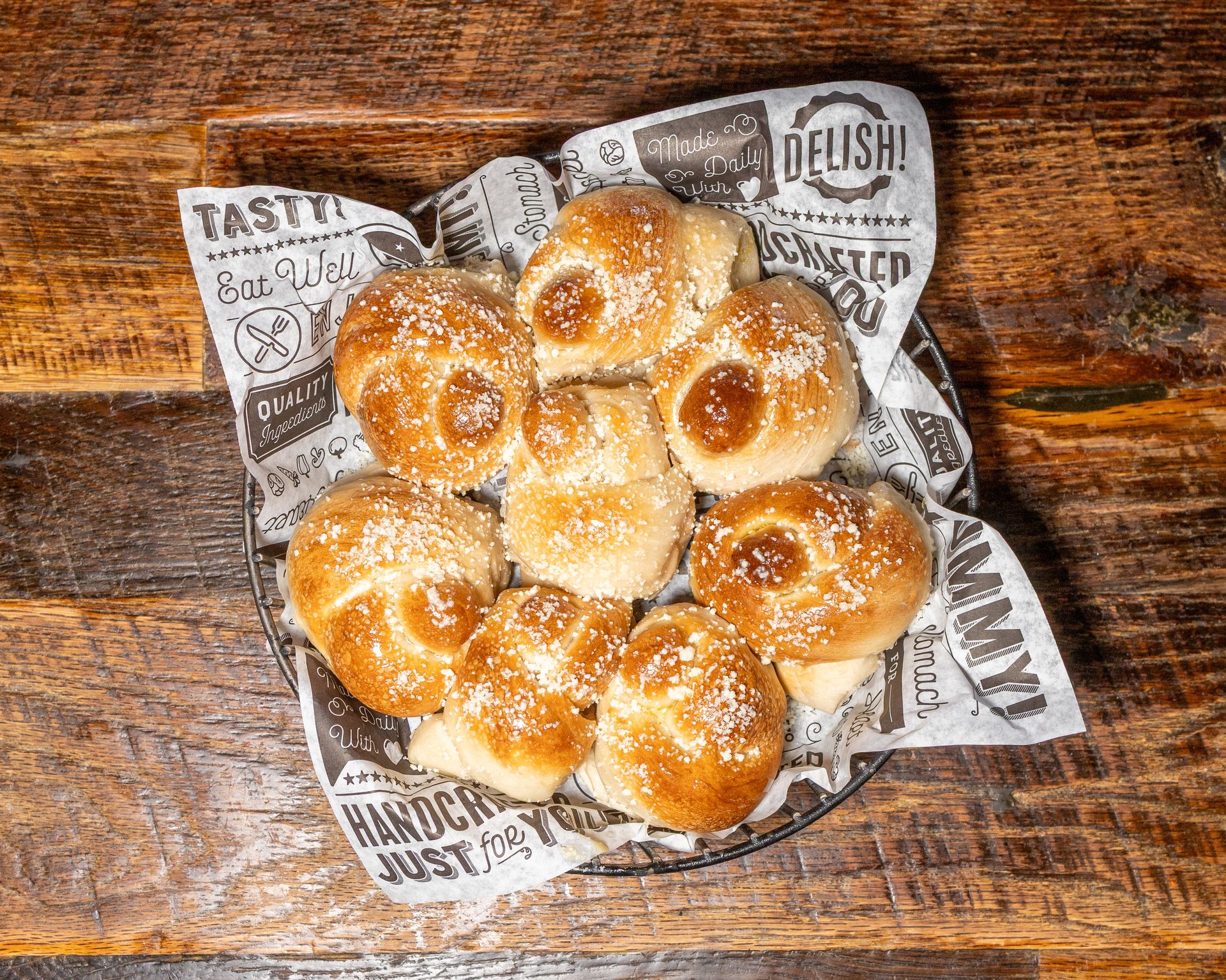 Garlic knots, pizza, pasta, and more