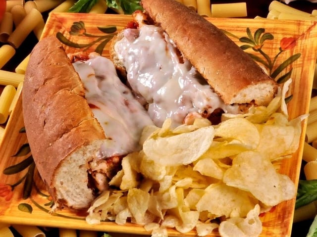 Chicken Parmigiana Sub.